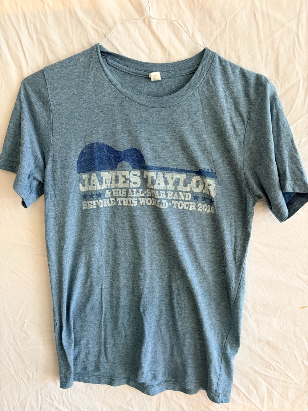 James Taylor 2016 Tour Graphic Crewneck T-Shirt - Blue Size S